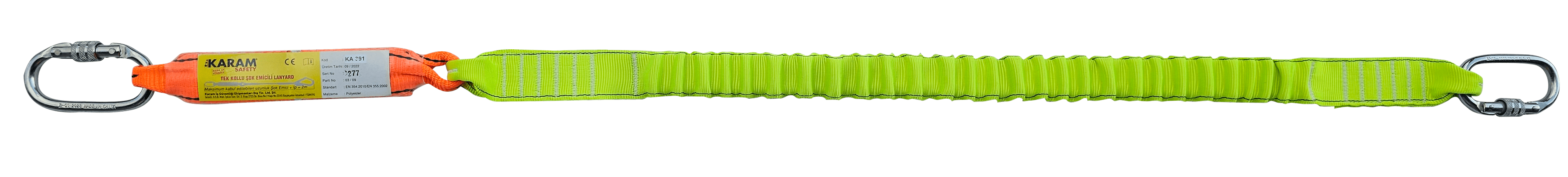 KA 393 Şok Emicili Elastik Tek Kollu Lanyard