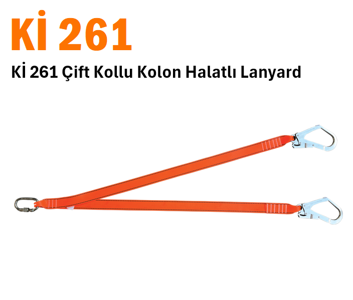 Kİ 261 Çift Kollu Kolon Halatlı Lanyard