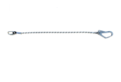 KI 288 Single-Leg Lanyard with Carabiner and Large Hook