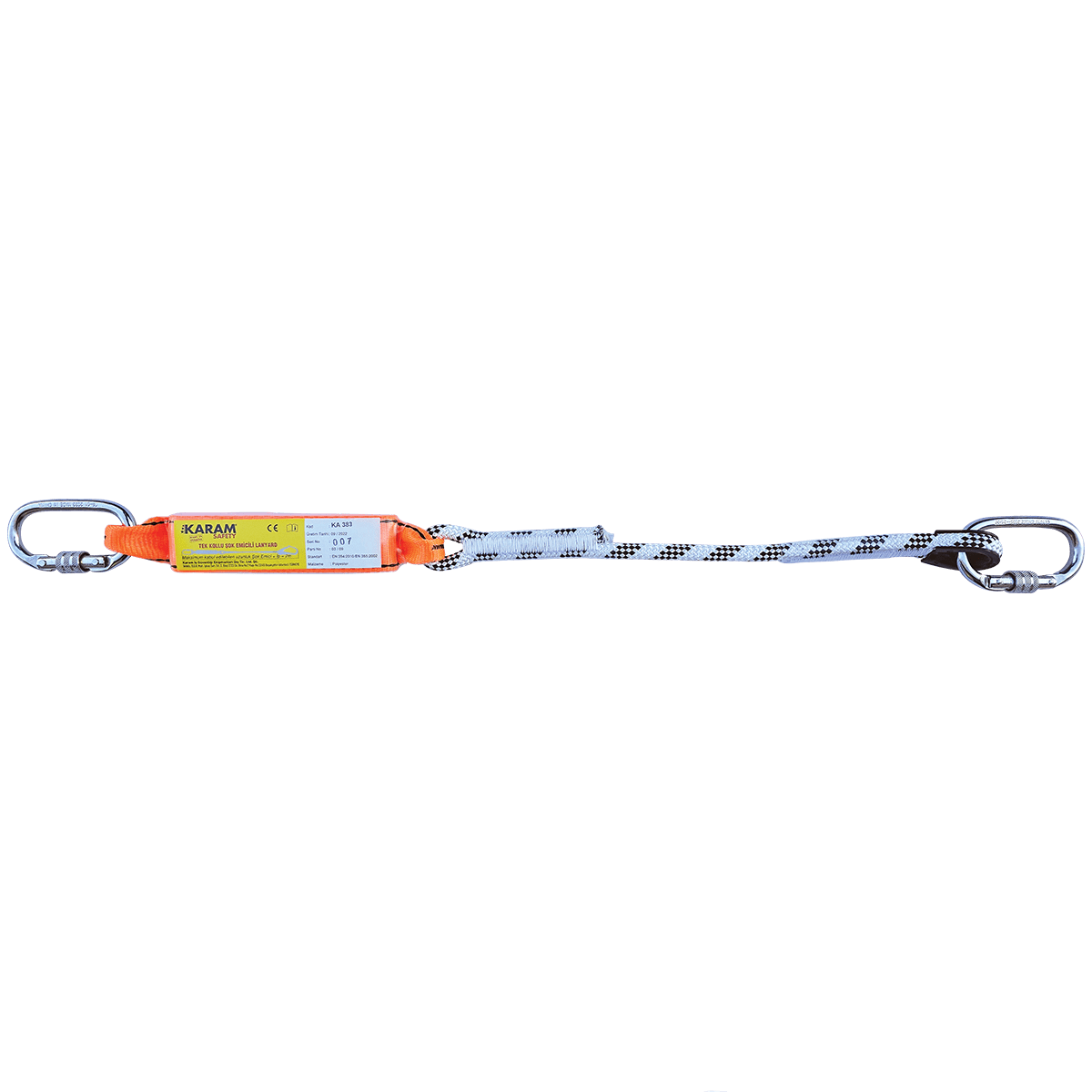 KA 383 Şok Emicili Tek Kollu Statik Halatlı Lanyard