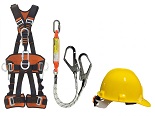 KP 45 Harness, KA 341 Twin Leg Lanyard, and KB 580 Adjustable Helmet Set